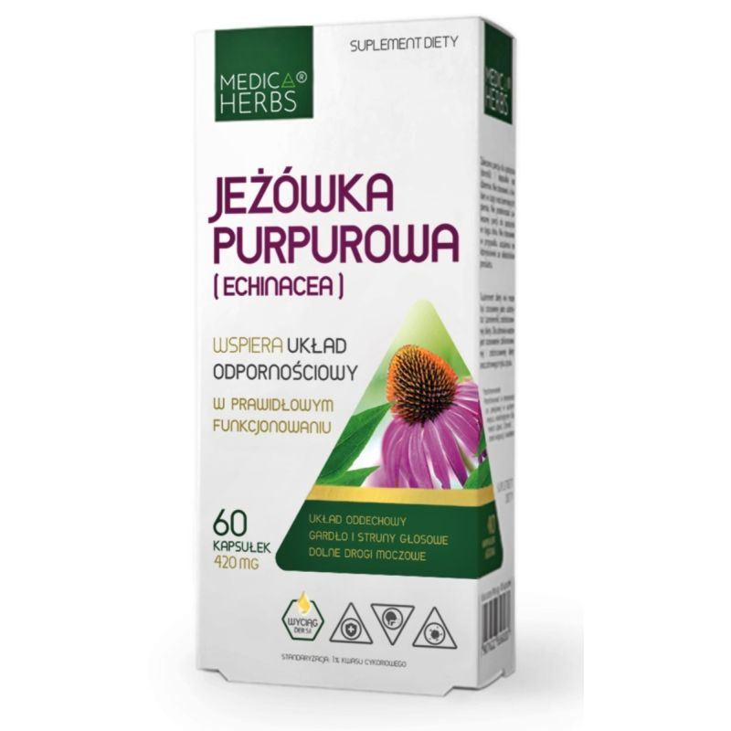 Medica Herbs Jeżówka Purpurowa Echinacea 420mg 60 kapsułek opinie