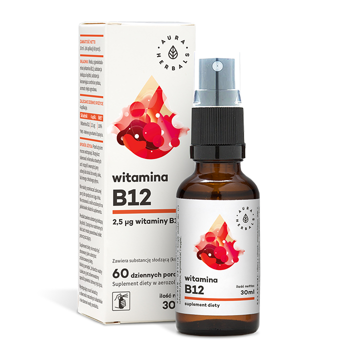 Aura Herbals Witamina B12 Forte 30 ml w aerozolu