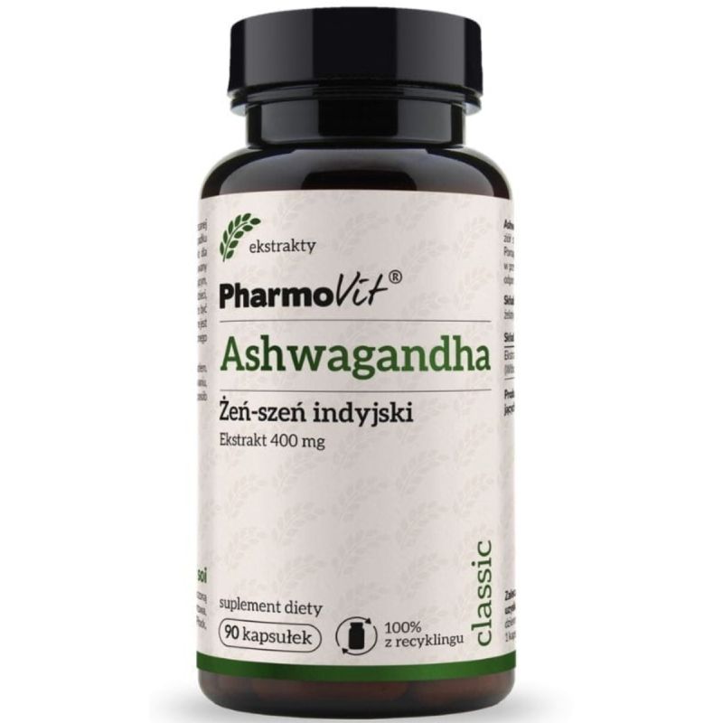 Ашваганда PharmoVit 400 мг, экстракт корня, 90 капсул