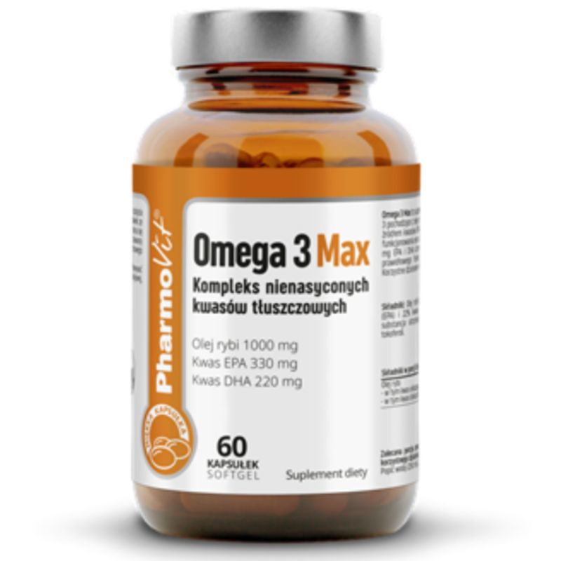 Омега-3 PharmoVit Omega 3 Max, DHA и EPA, 60 мягких капсул