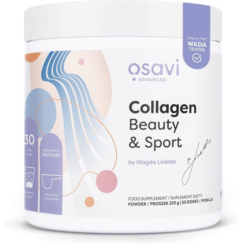 Коллаген Osavi Collagen Beauty & Sport, by Magda Linette, порошок, 225 г