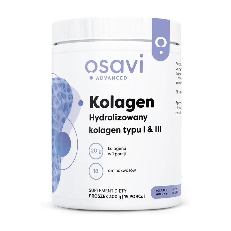 Коллаген Osavi, гидролизованный, типы I и III, порошок, 300 г