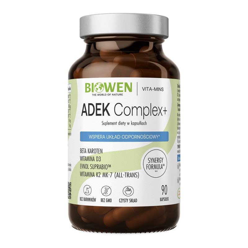 Витамины A, D, E, K Biowen ADEK Complex+, 90 капсул