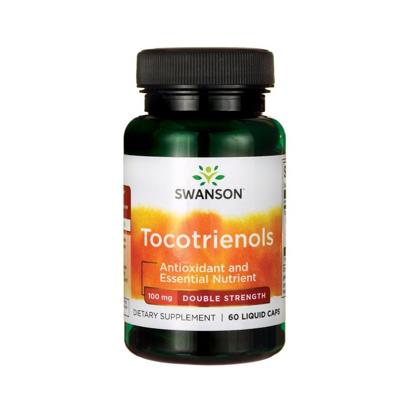 Витамин E Swanson Tocotrienols Forte 100 мг, токотриенолы из аннато, 60 капсул