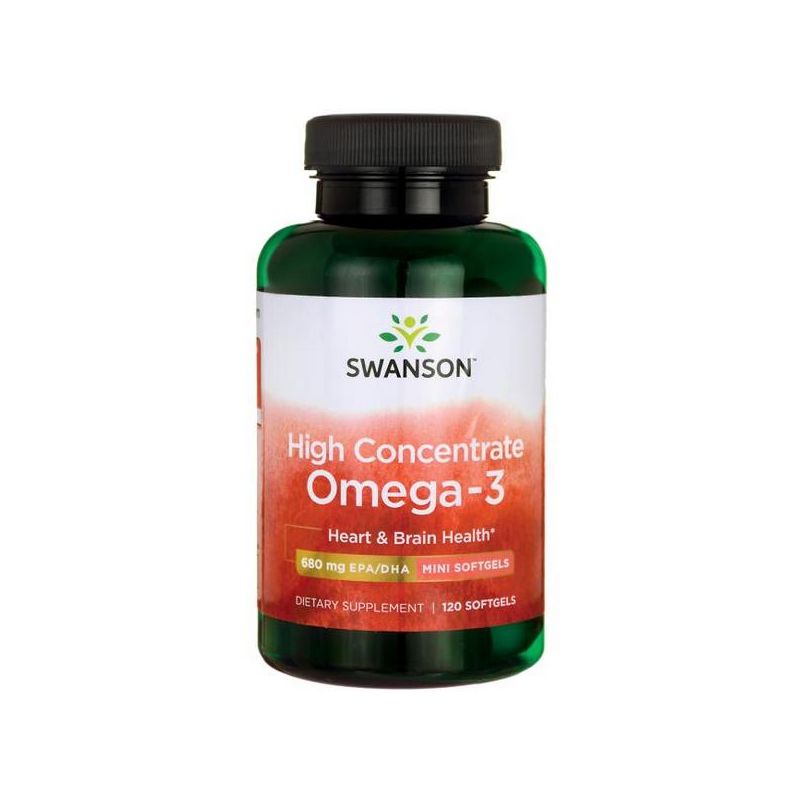 Омега-3 Swanson High Concentrate Omega-3, EPA и DHA, 120 капсул
