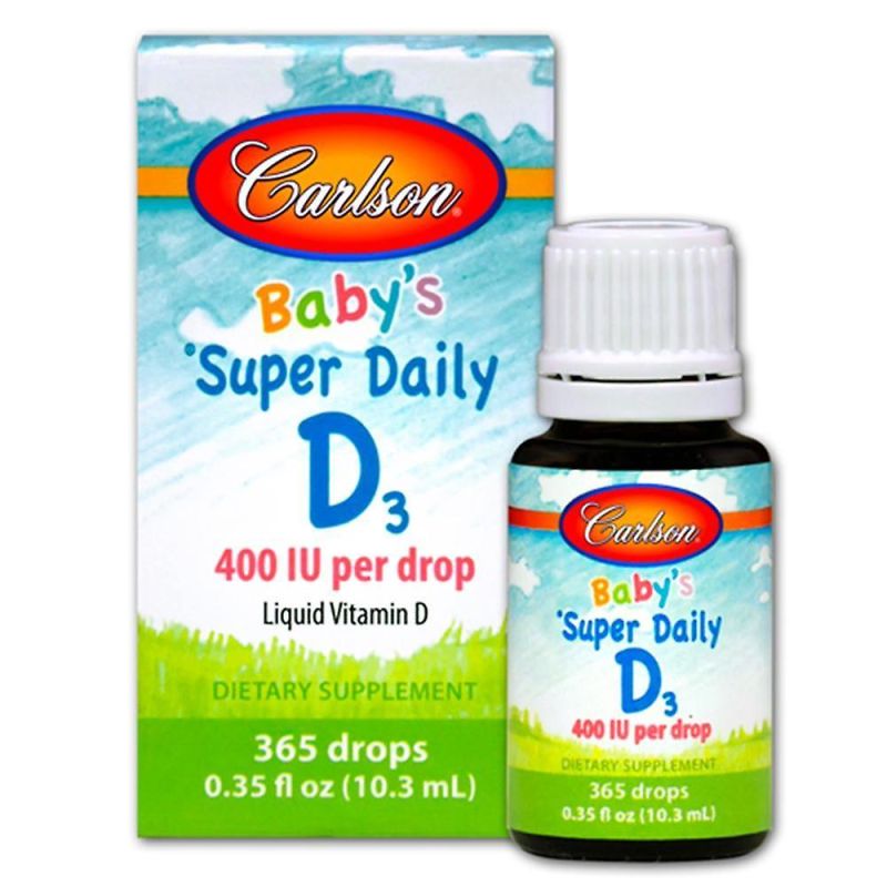 Витамин D3 для младенцев Carlson Labs Baby's Super Daily 400 МЕ, капли, 10 мл