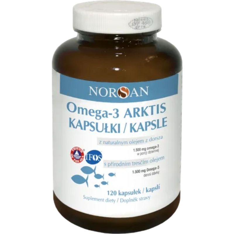 Омега-3 Norsan Arktis, рыбий жир, 120 капсул