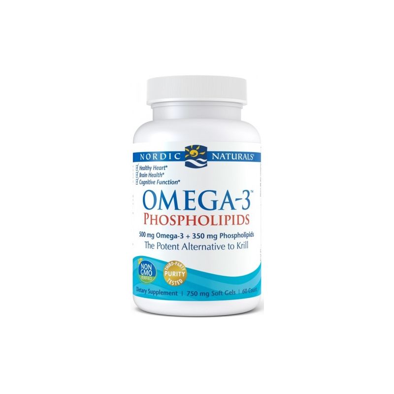 Омега-3 Nordic Naturals Omega-3 Phospholipids 500 мг, с фосфолипидами, мягкие капсулы, 60 капсул