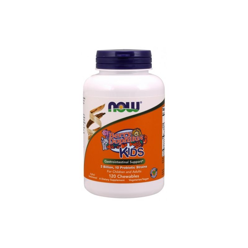 Пробиотик для детей Now Foods BerryDophilus Kids, 10 штаммов, 120 таблеток для рассасывания