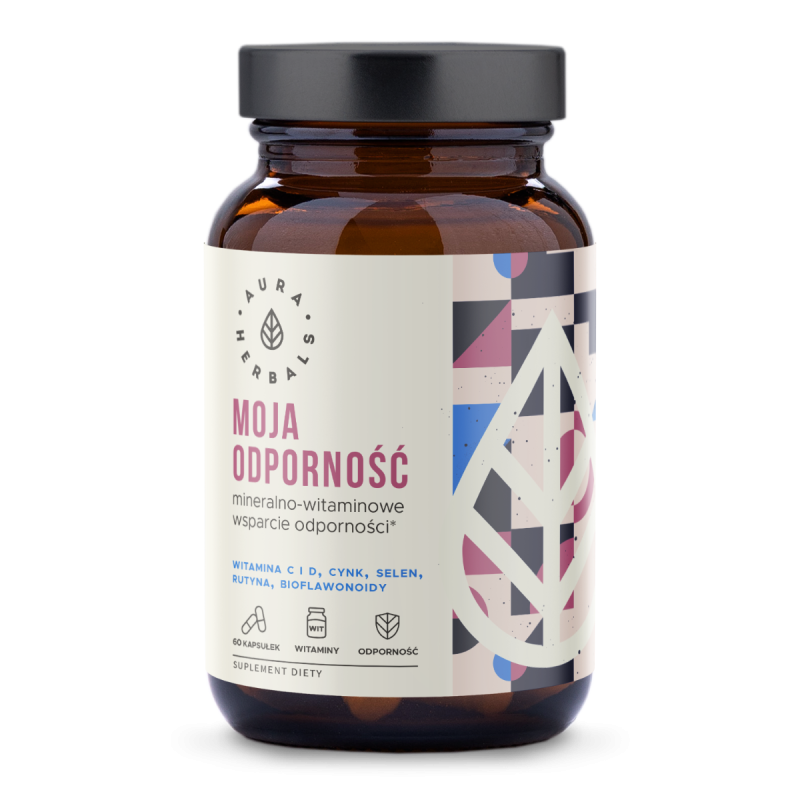 Витамины и минералы для иммунитета Aura Herbals Moja Odpornosc, с цинком и селеном, 60 капсул