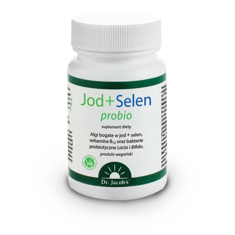 Йод и селен Dr. Jacob's Probio, с пробиотическими культурами, 90 капсул