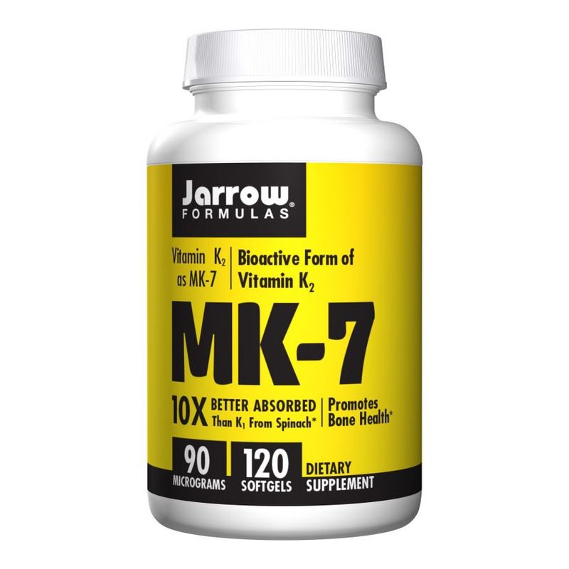 Витамин K2 Jarrow Formulas MK-7 90 мкг, менахинон-7, 120 капсул