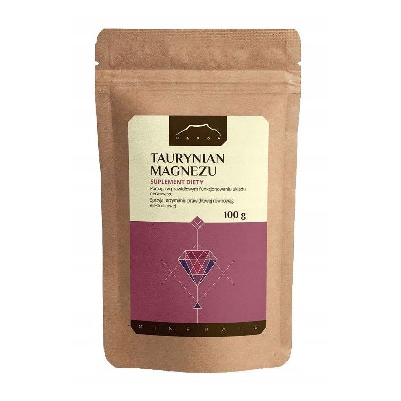 Магний Nanga, таурат магния, порошок, 100 г