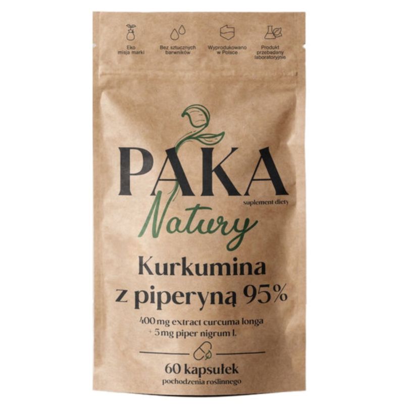 Куркумин Paka Natury 95%, с пиперином, 60 капсул