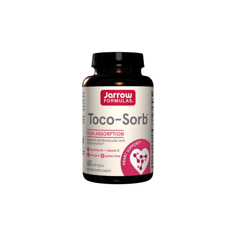 Витамин E Jarrow Formulas Toco-Sorb, токотриенолы и токоферолы, мягкие капсулы, 60 капсул