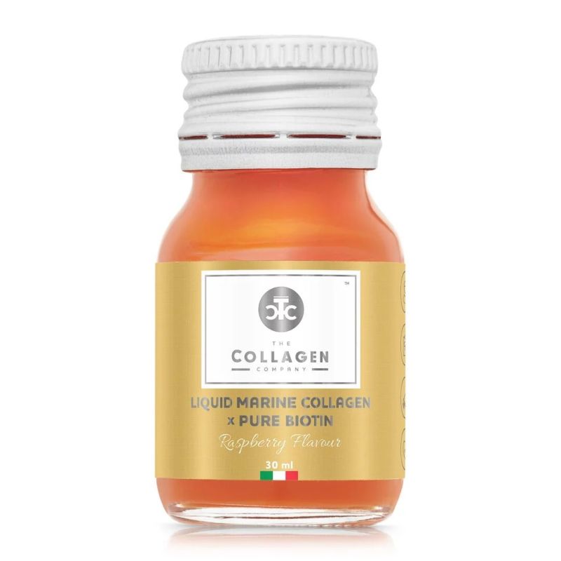 Коллаген The Collagen Company, морской, жидкий, с биотином, вкус малина, 10 ампул по 30 мл