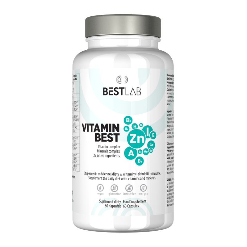 Комплекс Best Lab VitaMinBest, экстракт побегов бамбука с цинком и селеном, 60 капсул