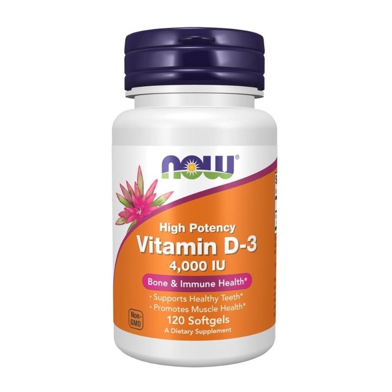 Витамин D3 Now Foods 4000 МЕ, 120 капсул