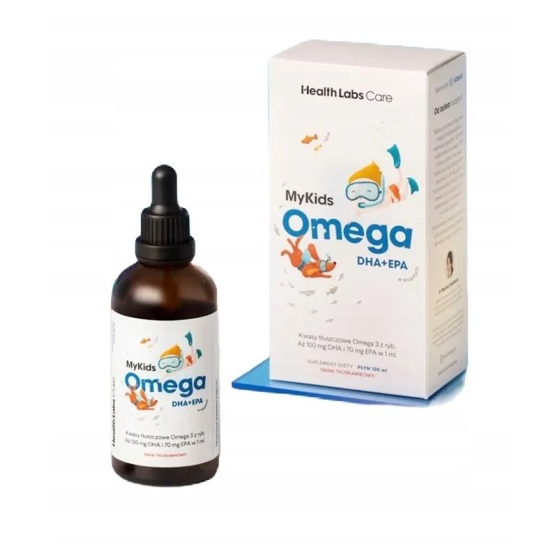Омега-3 для детей Health Labs Care MyKids Omega DHA+EPA, вкус клубника, жидкость, 100 мл