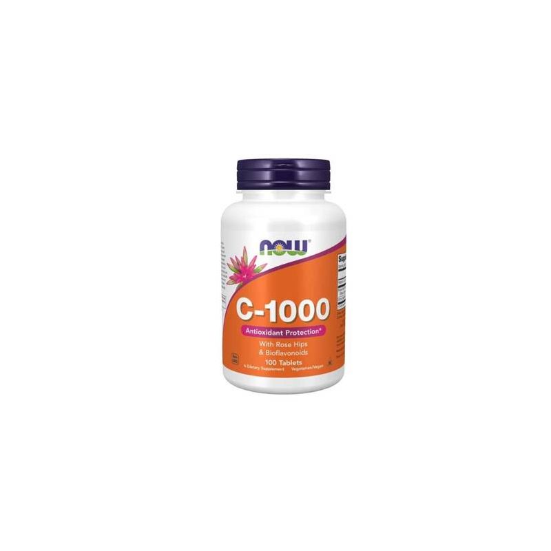 Витамин C Now Foods C-1000 1000 мг, с биофлавоноидами и шиповником, 100 таблеток