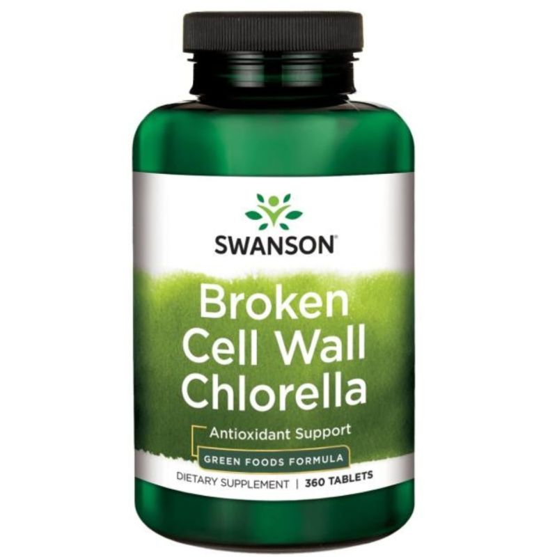 Хлорелла Swanson Chlorella Broken Cell Wall, с разрушенной клеточной стенкой, 360 таблеток
