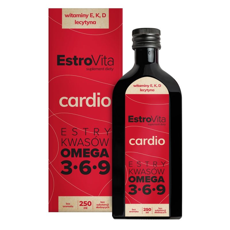 Омега-3-6-9 EstroVita Cardio, с витаминами D, E, K, для пожилых, жидкость, 250 мл
