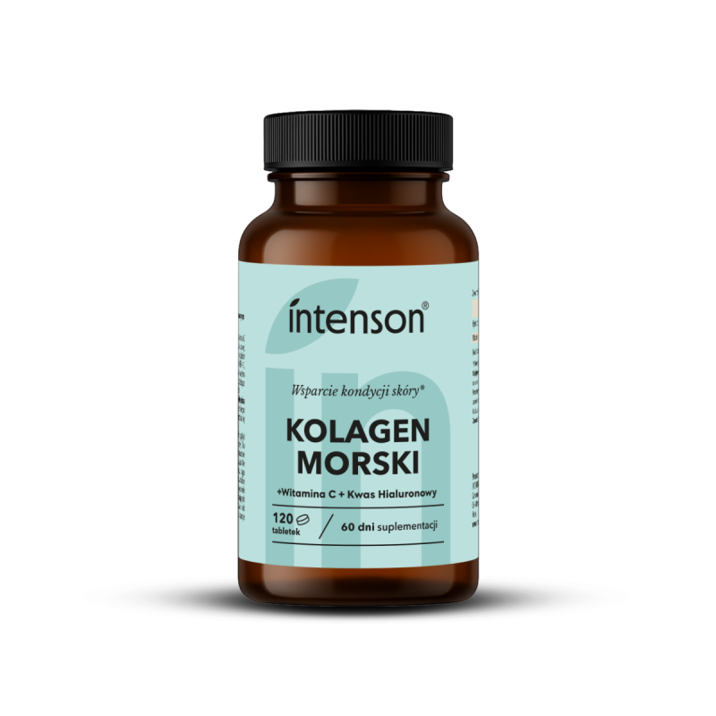 Коллаген Intenson Kolagen Morski, морской Peptan F, с витамином C и гиалуроновой кислотой, 120 таблеток