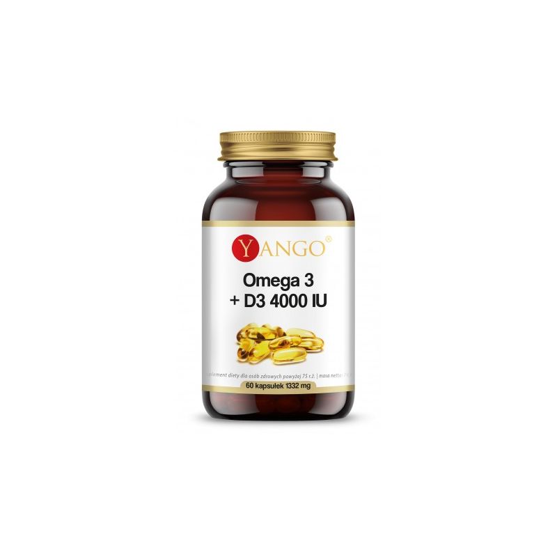 Омега-3 Yango Omega 3 + D3, с витамином D3 4000 МЕ, 60 капсул