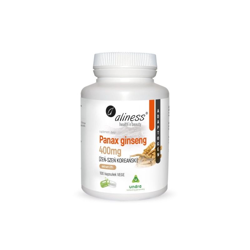 GINSENG  SILK 6点セット Aliness Panax Ginseng (żeń-szeń koreański) 400mg 100 kapsułek