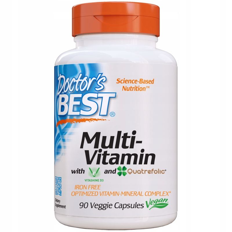 Мультивитамины Doctor's Best MultiVitamin, с фолиевой кислотой Quatrefolic, 90 капсул