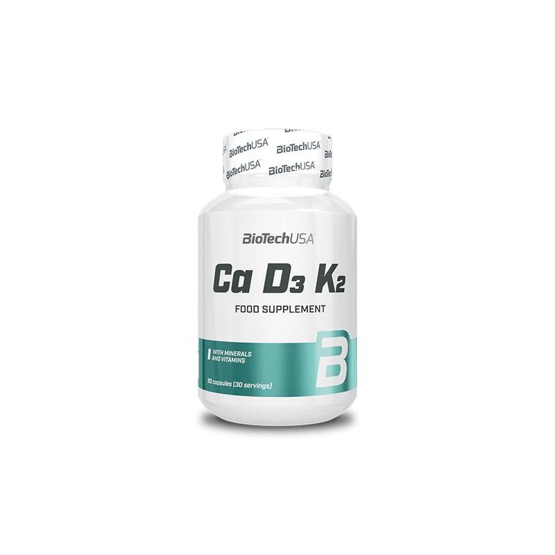 Кальций, витамин D3 и K2 BioTech USA Ca-D3-K2, 90 капсул