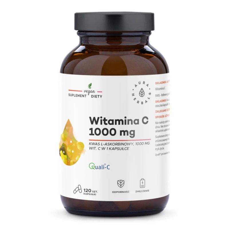 Витамин C Aura Herbals 1000 мг, Quali-C, 120 капсул