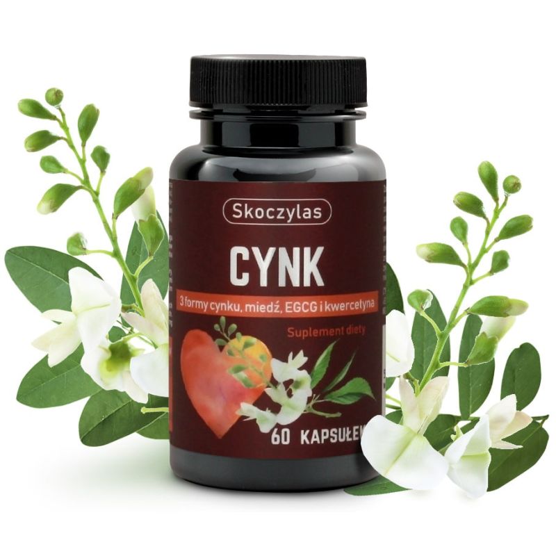 Цинк Skoczylas, 3 формы, с медью, EGCG и кверцетином, 60 капсул
