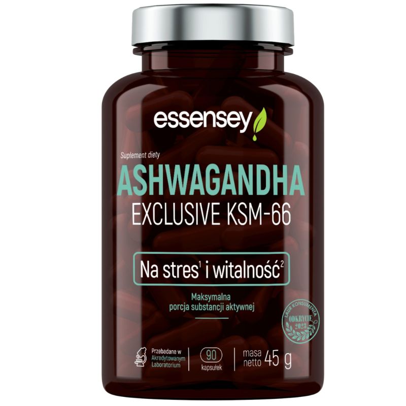 Essensey Ashwagandha Exclusive Ksm 66 90 Kapsułek Opinie Cena