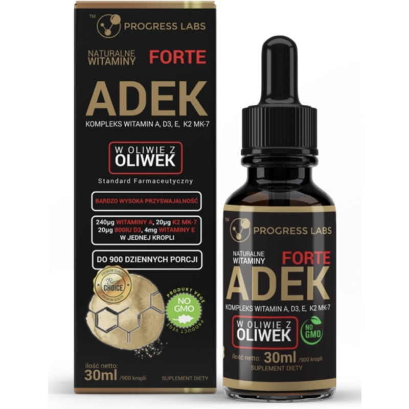 Витамины A, D, E, K Progress Labs ADEK Forte, капли, 30 мл