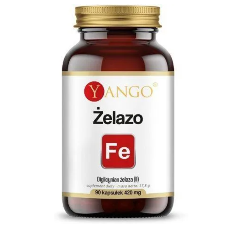 Железо Yango, диглицинат железа, 90 капсул