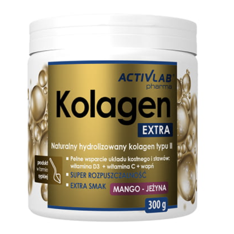 Коллаген ActivLab Kolagen Extra, с кальцием и витаминами C и D, манго и ежевика, порошок, 300 г