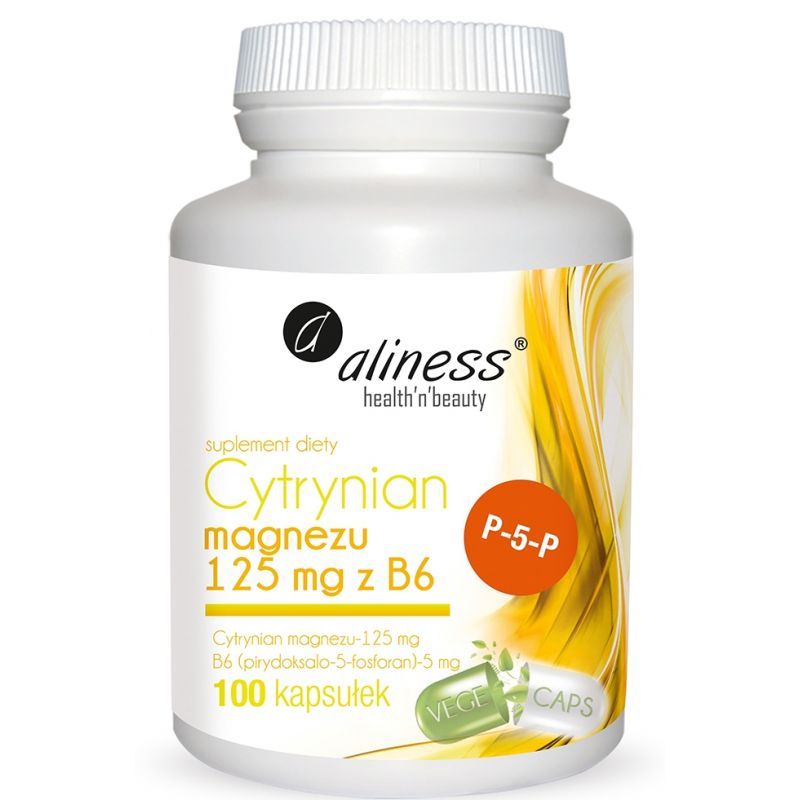 Aliness Cytrynian Magnezu 125mg Z B6 100 Kapsułek Opinie Cena