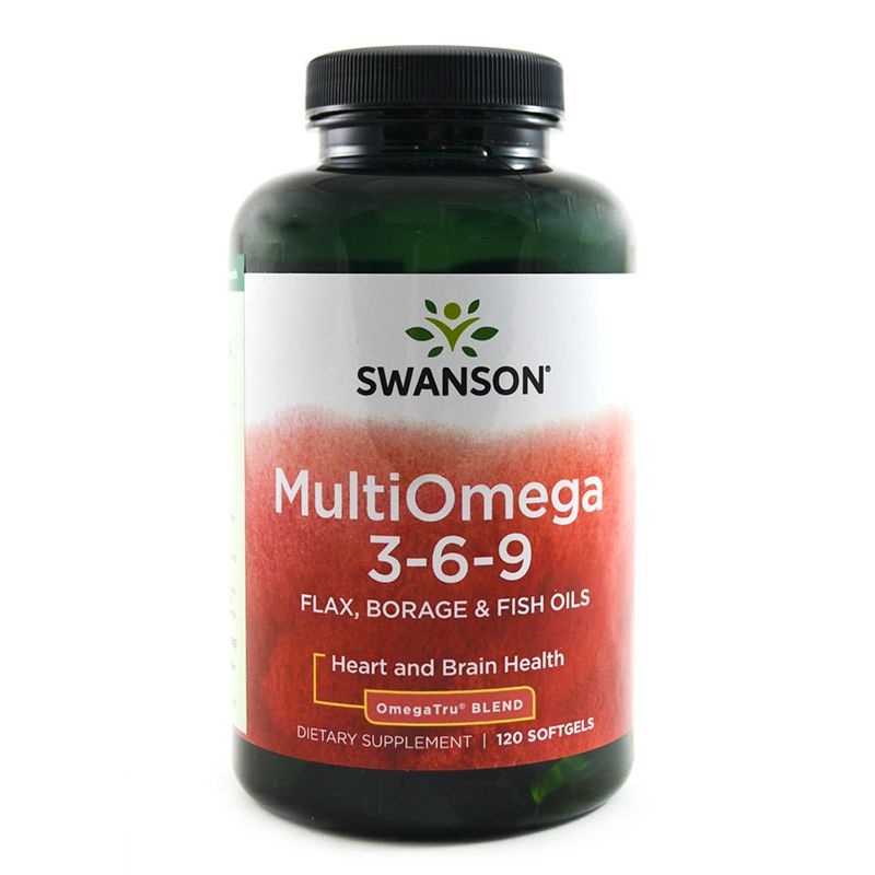 Омега-3-6-9 Swanson MultiOmega 3-6-9, EPA и DHA, 120 капсул