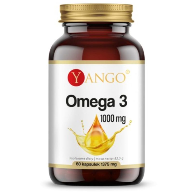 Омега-3 Yango 1000 мг, DHA и EPA, с витамином E, 60 капсул