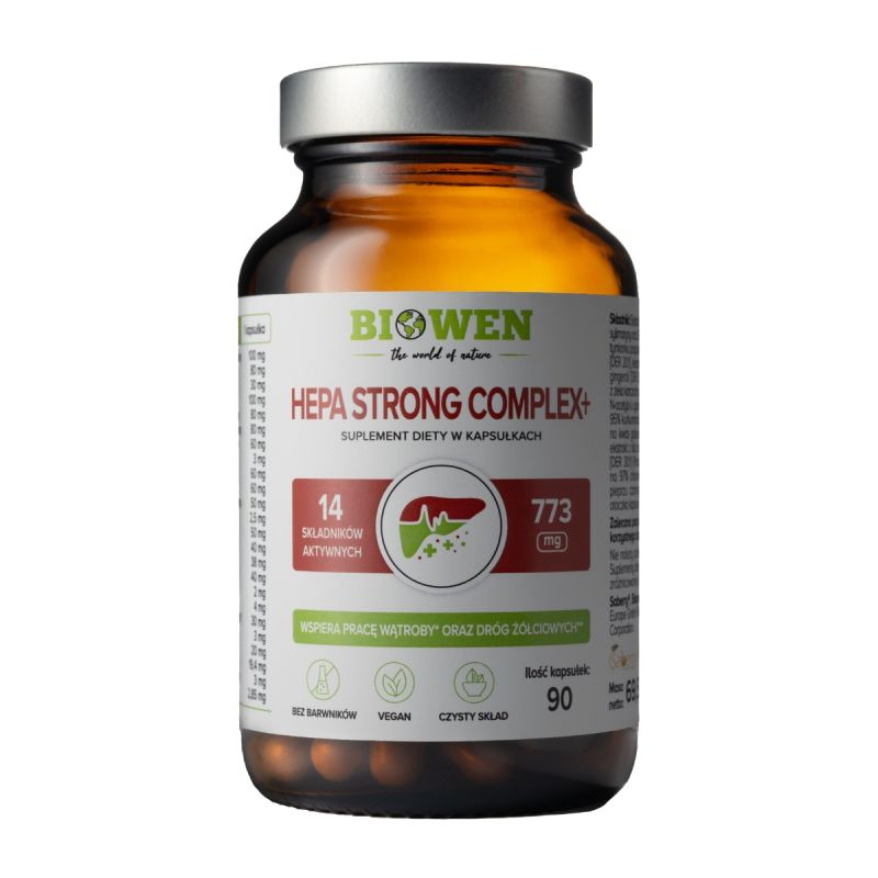 Biowen Hepa Strong Complex+ 90 kapsułek - opinie, cena | mybionic.pl
