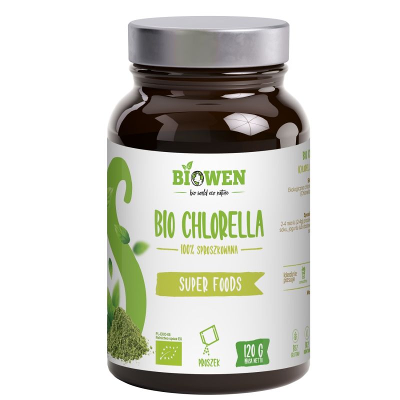 Хлорелла Biowen BIO, органическая, порошок, 120 г