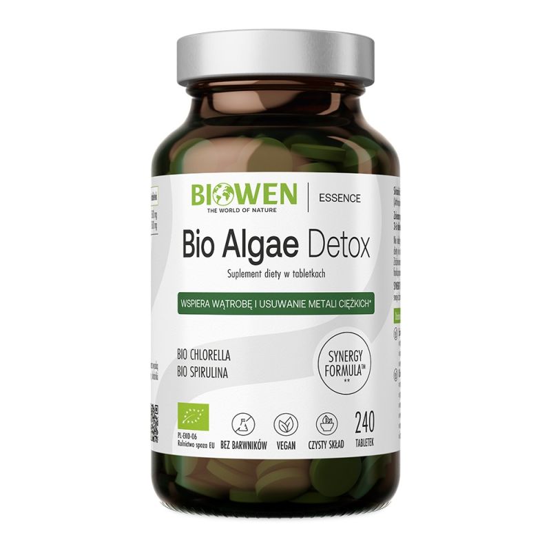 Хлорелла и спирулина Biowen BIO Algae Detox 500 мг, органические, 240 таблеток