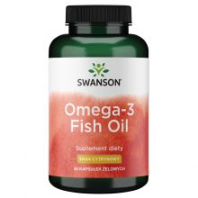 Swanson Omega 3 Fish Oil 60 kapsułek o smaku cytrynowym