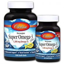 Carlson Labs Norwegian Super Omega-3 Gems 1200 mg 130 kapsułek miękkich