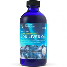 Nordic Naturals Concentrated Arctic Cod Liver Oil (Skoncentrowany olej z wątroby dorsza) 1620 mg 237 ml o smaku cytrynowym