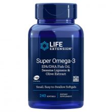 Life Extension Super Omega-3 EPA/DHA with Sesame Lignans & Olive Extract  - 240 kapsułek miękkich