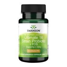 Swanson Ultimate 16 Strain Probiotic (probiotyk 16 szczepów z FOS) 60 kapsułek wegańskich
