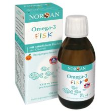 Norsan Omega-3 Fisk dla dzieci olej rybny 150 ml o smaku pomarańczowym