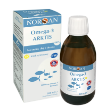 Norsan Omega-3 Arktis olej rybny 200 ml o smaku cytrynowym